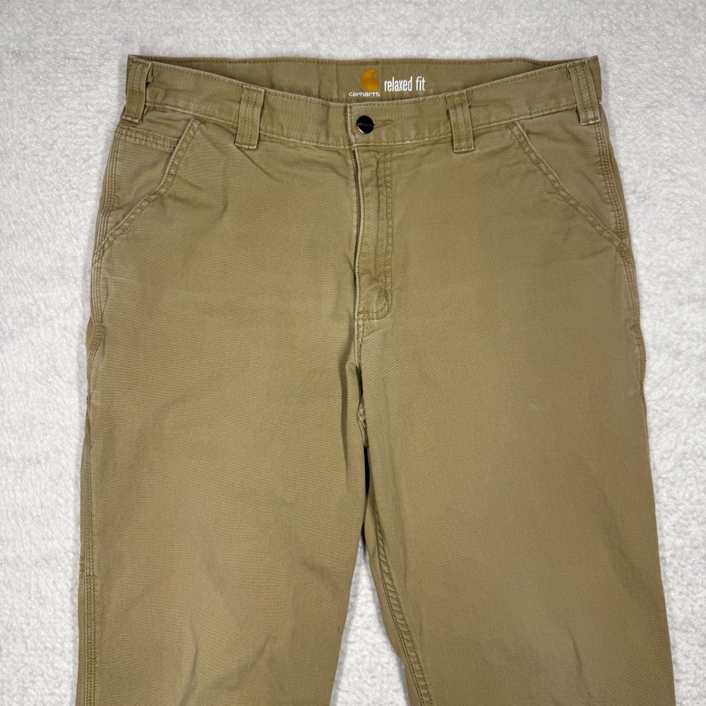 Carhartt Relaxed‎ Fit Khaki Work Pants Workwear Jeans Men's Size 36x30 - Picture 2 of 12